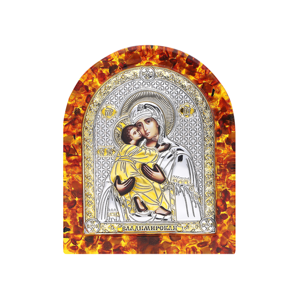 Серебряная икона с янтарем в Самаре