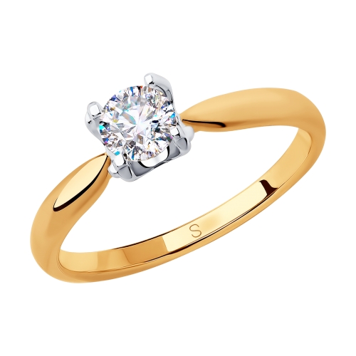 Золотое кольцо с фианитами SOKOLOV 018232* в Самаре