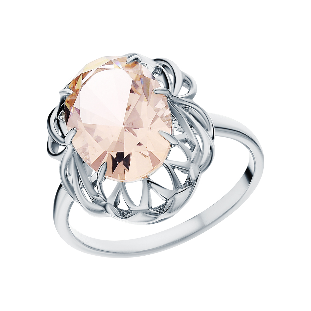 Серебряное кольцо с морганитами в Самаре