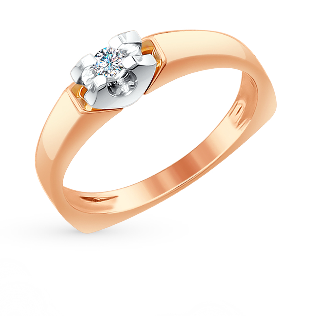 Золотое кольцо с бриллиантами SOKOLOV 1011661 в Санкт-Петербурге