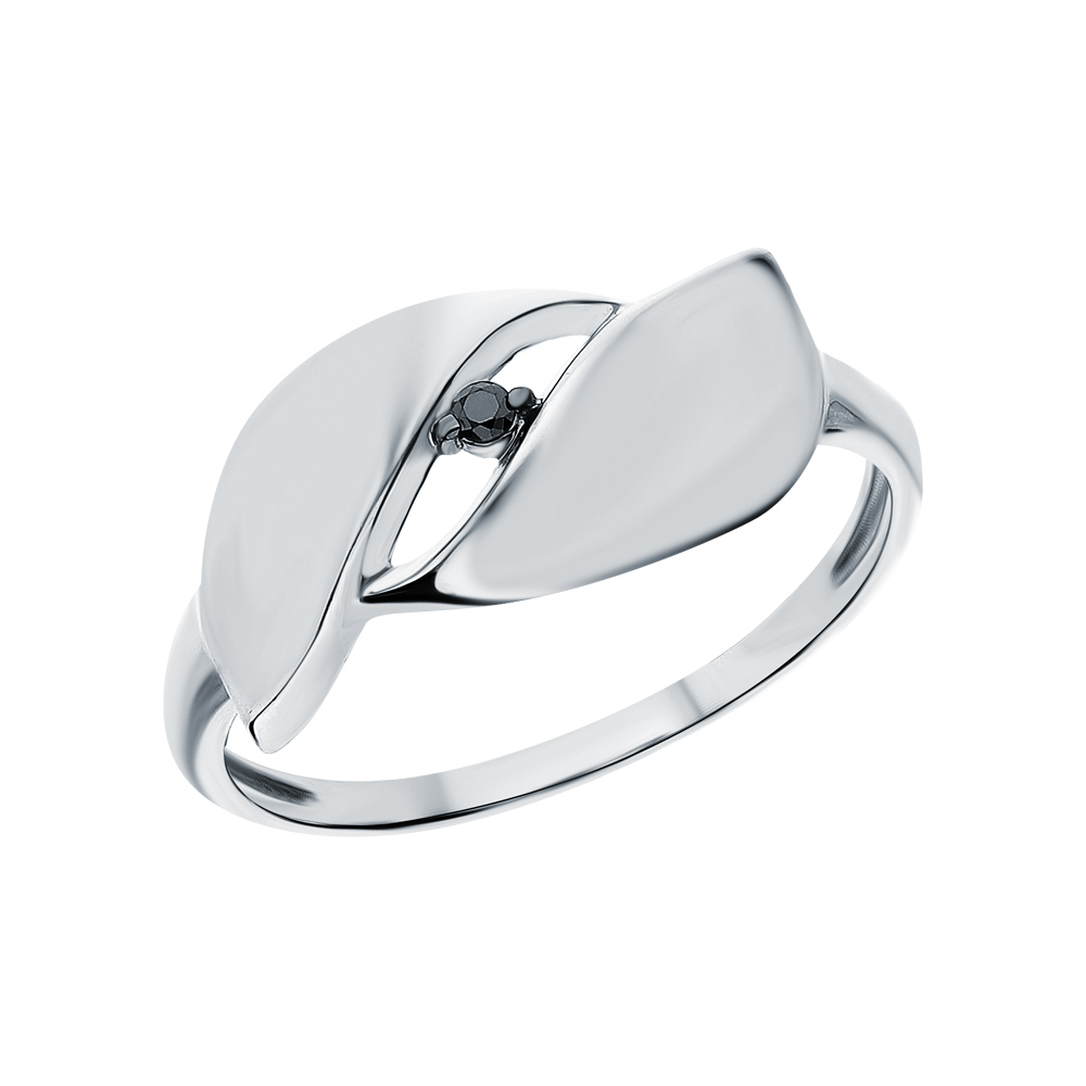 Фото «Серебряное кольцо с черными бриллиантами»