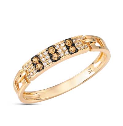 Золотое кольцо с гранатом и бриллиантами в Санкт-Петербурге