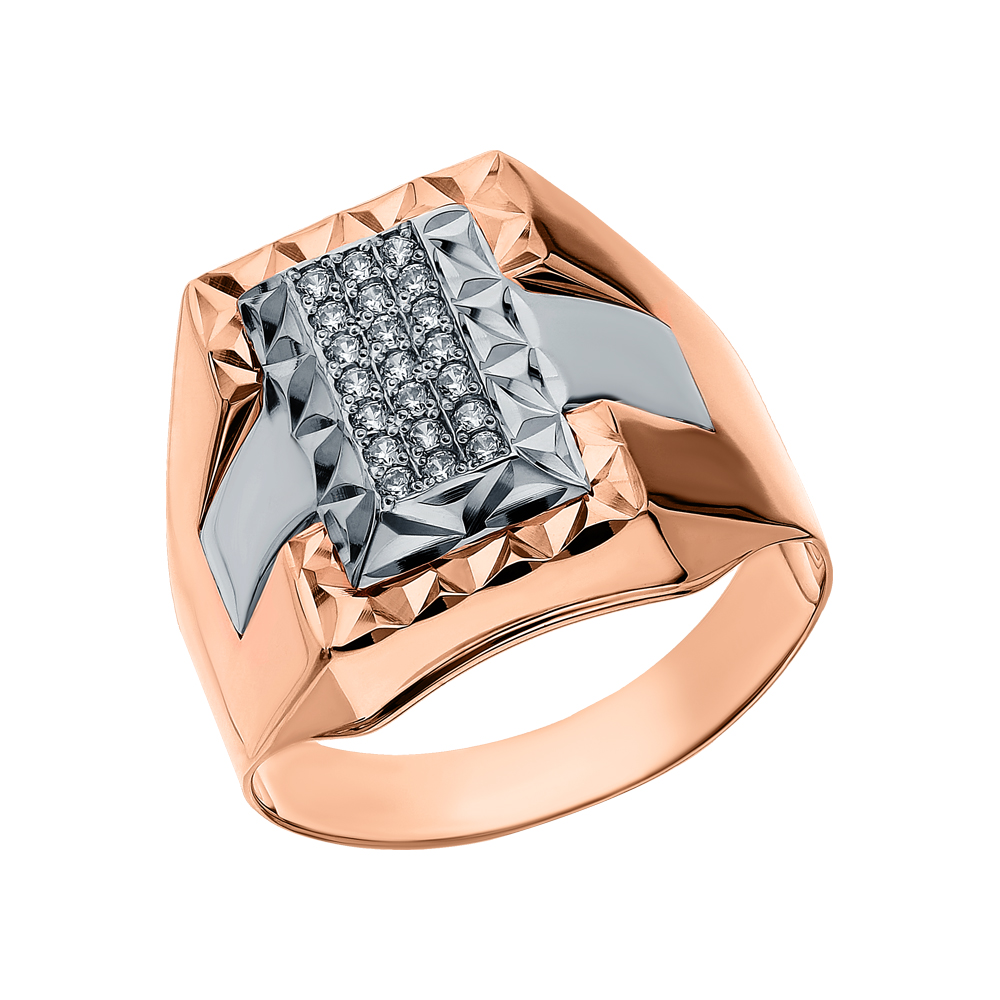 Золотое кольцо с кубическим цирконием в Самаре