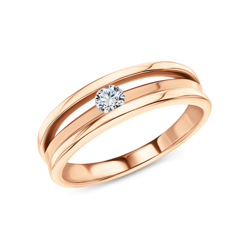 Золотое кольцо с бриллиантом в Ростовe-на-Дону