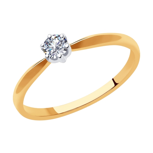Золотое кольцо с бриллиантами SOKOLOV 1011919 в Новосибирске