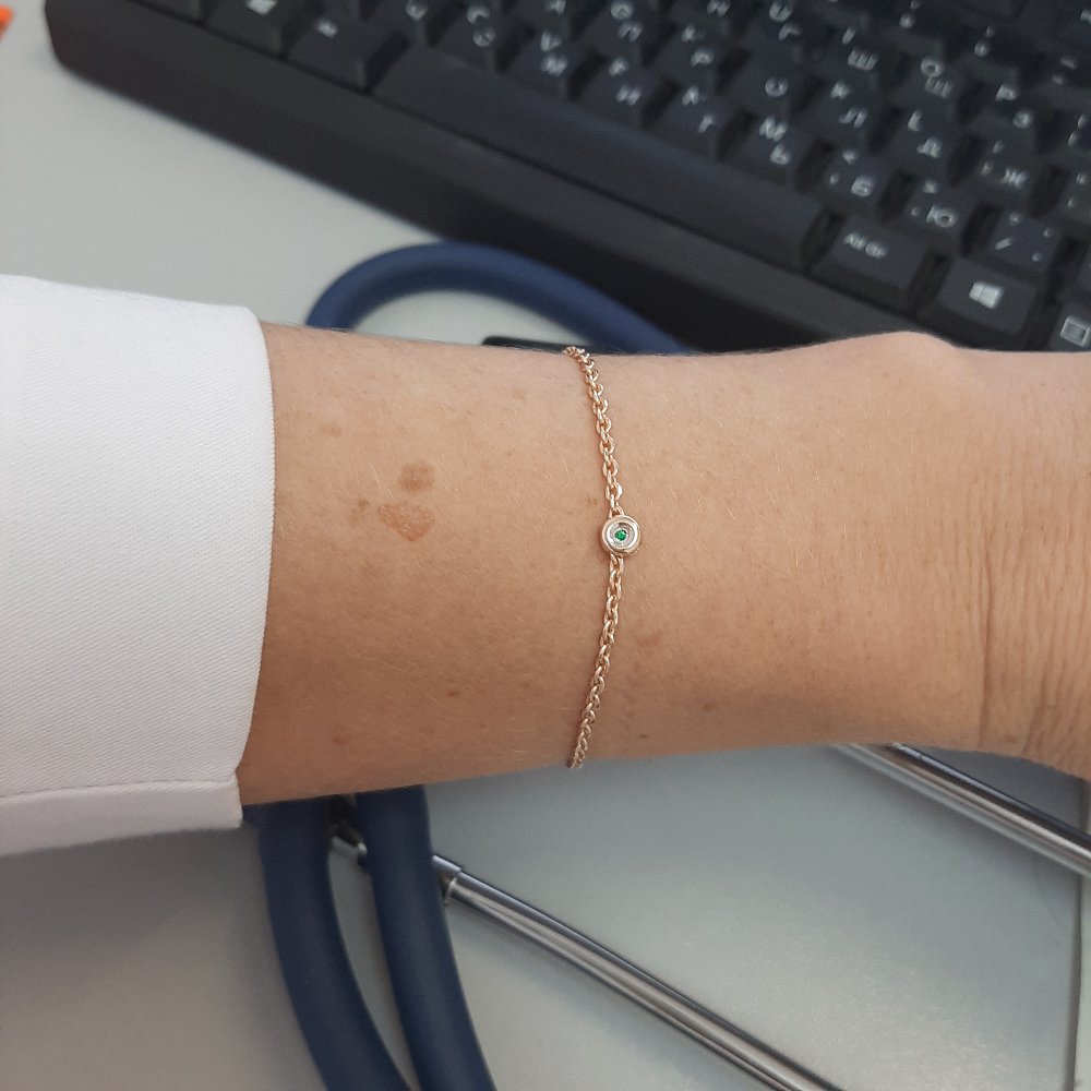 Золотая подвеска с изумрудами VESNA JEWELRY: розовое золото 585 пробы ...