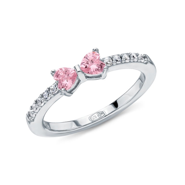 Серебряное кольцо с фианитами