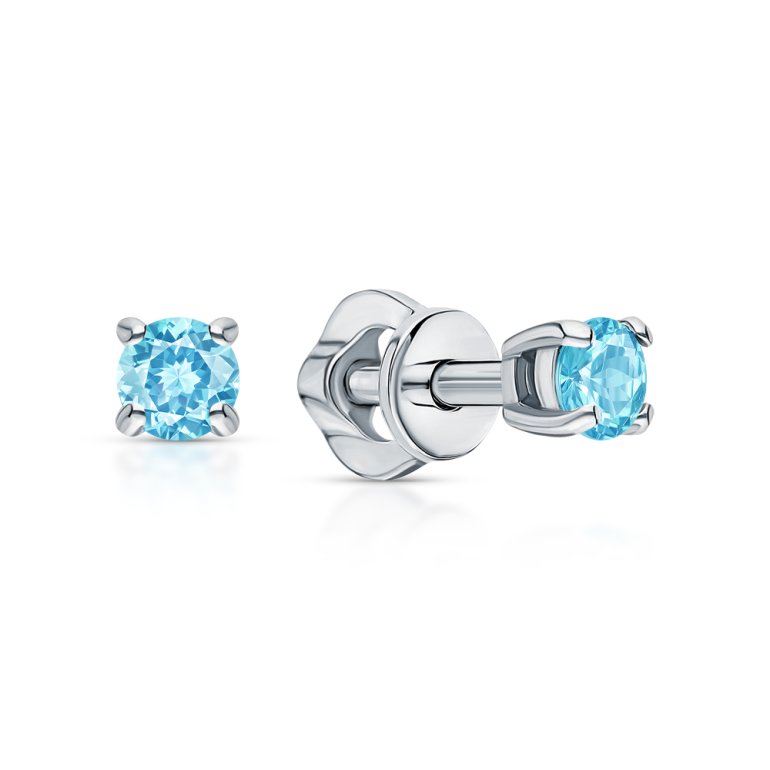 Серебряные серьги с фианитами