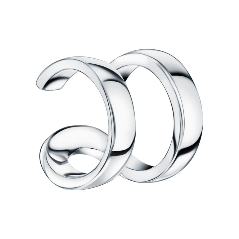 Серебряная серьга