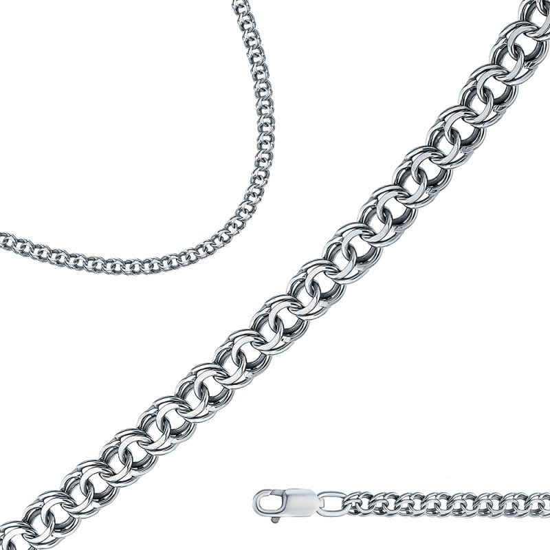 Серебряные цепочки плетение змея
